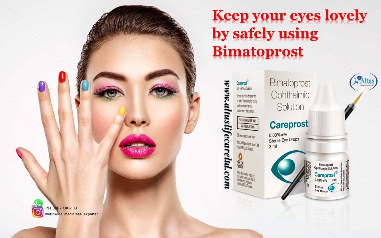 Enhance your short eye lashes with the help of Bimatoprost eye drops 0.03% Buy Careprost Online
